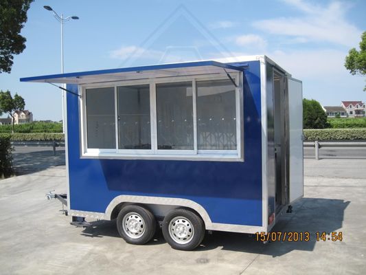 Carrinho de comida móvel elétrico com cozinha rolante e peças sobressalentes após o serviço