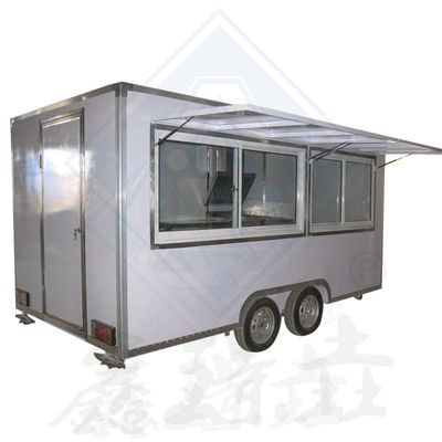 Carro de comida de rua de aço galvanizado com tudo incluído e lanches incluídos