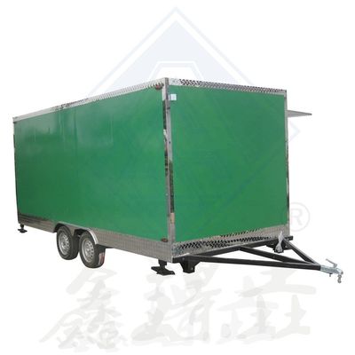 Carro de comida de rua de aço galvanizado com tudo incluído e lanches incluídos