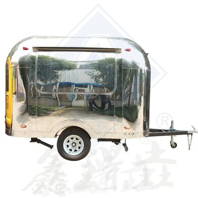 Carro de comida de rua de aço galvanizado com tudo incluído e lanches incluídos