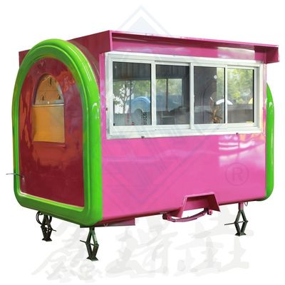 Função de máquinas Carrinho de reboque de serviço de alimentos para estação de trabalho de chá de bolha funky