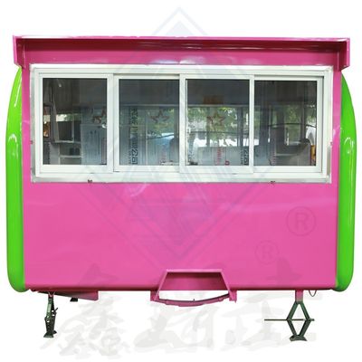 Função de máquinas Carrinho de reboque de serviço de alimentos para estação de trabalho de chá de bolha funky