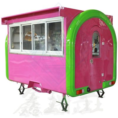 Função de máquinas Carrinho de reboque de serviço de alimentos para estação de trabalho de chá de bolha funky