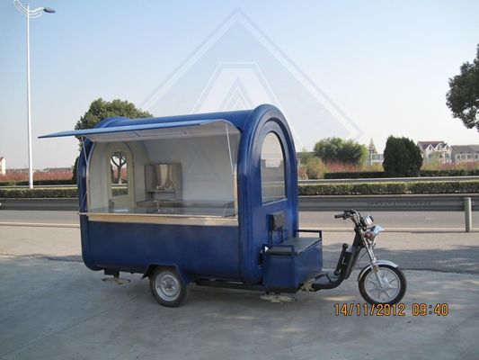 Caminhão de venda de alimentos ao ar livre com churrasqueira a gás em motocicleta de aço galvanizado