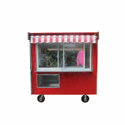 Caminhão de alimentos totalmente equipado de 220 cm de eixo duplo único modelo comercial redondo com cobertura