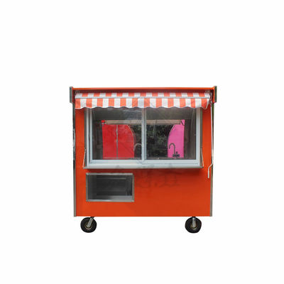 Caminhão de alimentos totalmente equipado de 220 cm de eixo duplo único modelo comercial redondo com cobertura