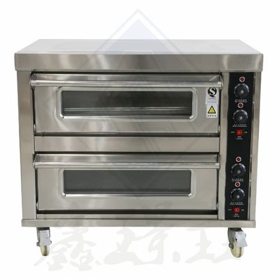 Materiais de soja 2 Forno a camada e transportador de misturador Forno de pizza para equipamentos de panificação