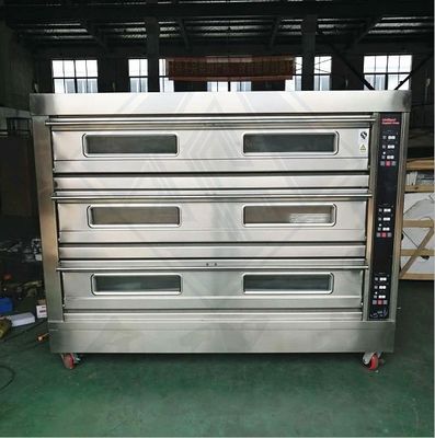 Materiais de soja 2 Forno a camada e transportador de misturador Forno de pizza para equipamentos de panificação