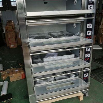 Materiais de soja 2 Forno a camada e transportador de misturador Forno de pizza para equipamentos de panificação