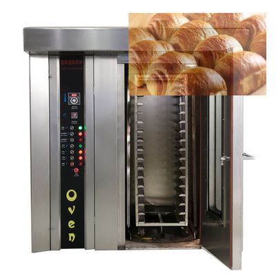 32 bandejas Máquina automática rotativa de cozimento a gás industrial para equipamento de processamento de alimentos