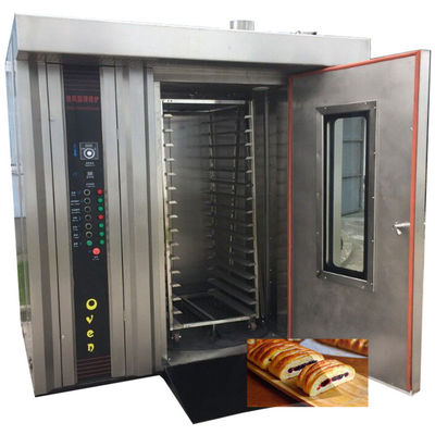 32 bandejas Máquina automática rotativa de cozimento a gás industrial para equipamento de processamento de alimentos