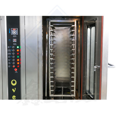 32 bandejas Máquina automática rotativa de cozimento a gás industrial para equipamento de processamento de alimentos
