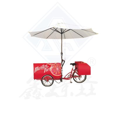 Longo Período de Utilização Leite Chá Sucos Bebidas Carrinho de Bicicleta para Snack Food Carrinho de Alimentos Móveis