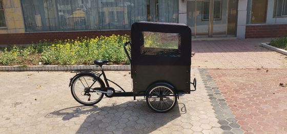 Triciclo de fast food de tamanho personalizável com carro de café Placa de alumínio