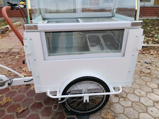 Venda de lanches gelados móveis de rua carro de bicicletas carro de comida móvel