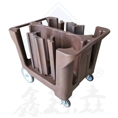 Carrinho de comida de design moderno com chafing dish e carrinho de trolley de placa de plástico ajustável