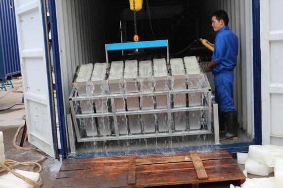 Máquina industrial de blocos de gelo comercial para produção de gelo em grande escala