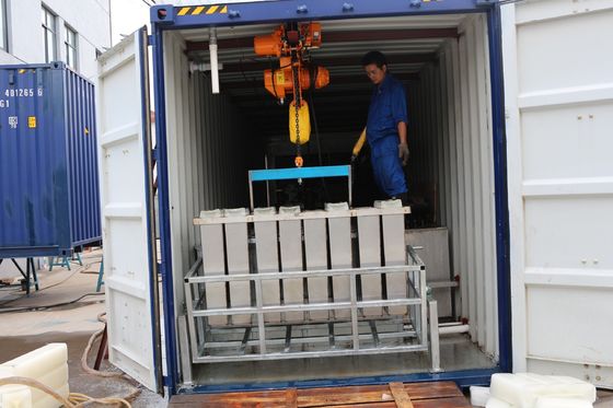 Máquina industrial de blocos de gelo comercial para produção de gelo em grande escala