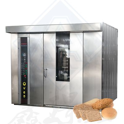 Forno rotativo de estante de queima de gás comercial para demandas profissionais de assar e cozinhar