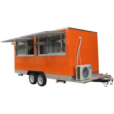 Fabricante de snacks Carrinho de comida motorizado 1500kg Carrinha de reboque com batatas tornado e bebidas