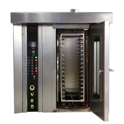 Máquina de processamento de alimentos 32 bandejas Forno de pizza rotativo para equipamentos completos de padaria
