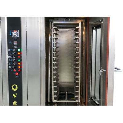 Máquina de processamento de alimentos 32 bandejas Forno de pizza rotativo para equipamentos completos de padaria