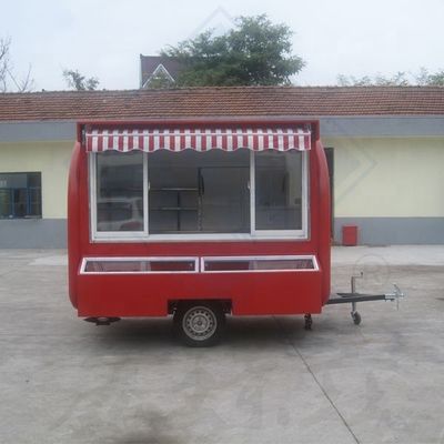 Trailer de comida móvel de concessão rápida com cozinha completa de aço galvanizado