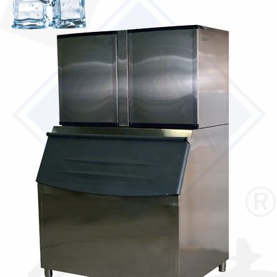 Tipo integrado de armazenamento de gelo Aqua/ar de arrefecimento Fabricante de cubos de gelo 36 kg Capacidade diária 1T/dia