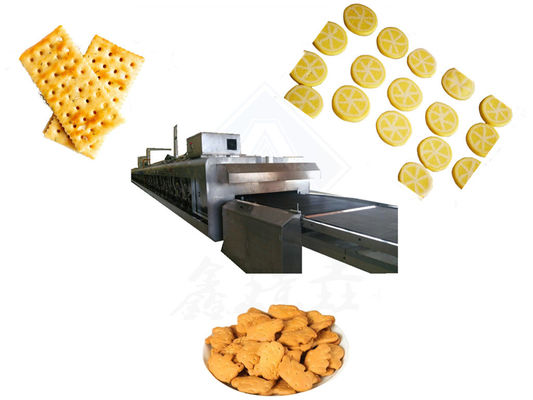 Máquina de panificação de pão Operação automática Forno de túnel para cozimento de biscoitos e bolos