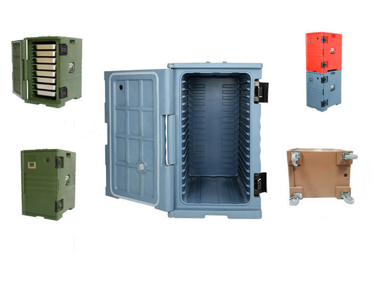 Caixa de armazenamento de alimentos de rotomoulding isolada para controlo e conservação da temperatura
