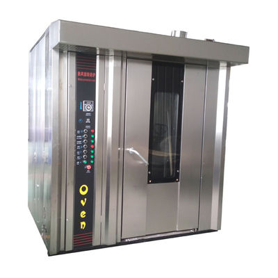 32/64 Caixas Forno rotativo a gás eléctrico para pão Biscoitos Biscoitos Frango Matéria-prima Nozes