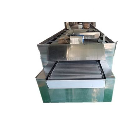 22.5 x 32.5 x 24.5cm Forno de túnel de fabricação de biscoitos com correia transportadora e correia de aço carbono
