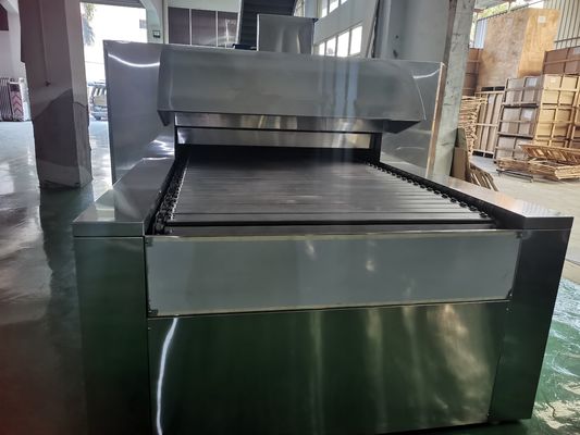 22.5 x 32.5 x 24.5cm Forno de túnel de fabricação de biscoitos com correia transportadora e correia de aço carbono