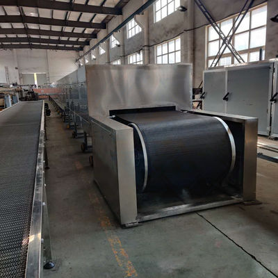 22.5 x 32.5 x 24.5cm Forno de túnel de fabricação de biscoitos com correia transportadora e correia de aço carbono
