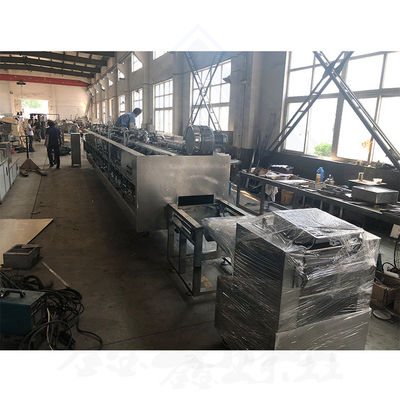 22.5 x 32.5 x 24.5cm Forno de túnel de fabricação de biscoitos com correia transportadora e correia de aço carbono