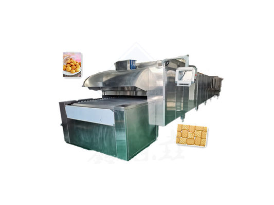 Fornos de túnel elétricos semiautomáticos para linha de produção de pão e bolo