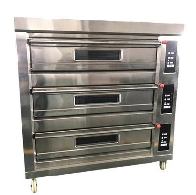 Forno de pizza a gás de aço inoxidável comercial para assar bolo e biscoito em Xangai