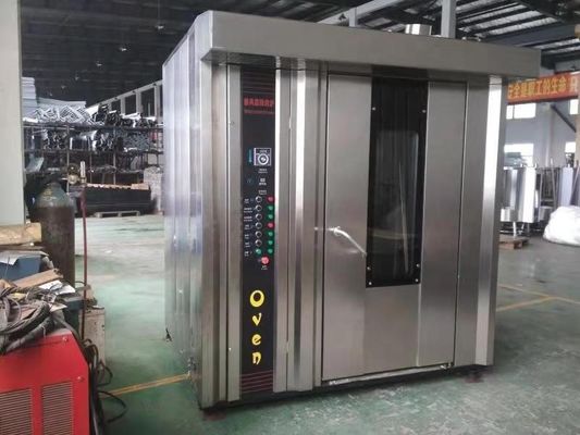 Equipamento de panificação a gás 34 e 68 bandejas Forno rotativo de ar quente para assar 200 kg/por pão