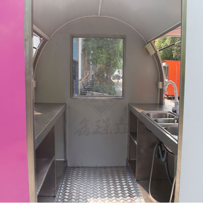 Caminhão de alimentação industrial redondo modelo quadrado personalizado para eixos únicos / duplos de 3,5 m