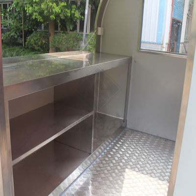 Caminhão de alimentação industrial redondo modelo quadrado personalizado para eixos únicos / duplos de 3,5 m