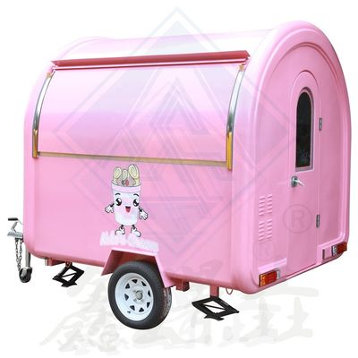 Caminhão de comida móvel de modelo redondo e quadrado para venda de rua ao ar livre