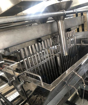 8000x2100x2100mm Velocidade de cozimento 15-30 n/min Linha de produção de doces para chupa-chupa de chupa-chupa