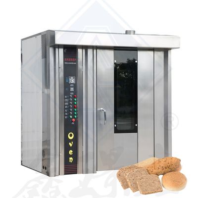 Fonte de aquecimento elétrica/diesel/gás 32 bandejas Forno rotativo automático para assar pão Pita