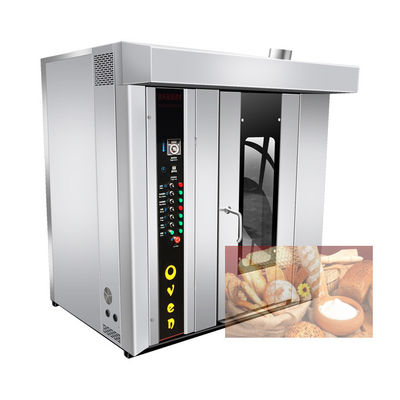 Forno de Forno de Forno 32 Rotativo Industrial de Gás Elétrico Biscoito Bolo Pão Forno de Forno Totalmente Automático