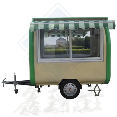 Aço galvanizado com eixo único/dobro 300 Caminhão móvel de venda de lanches com cobertura