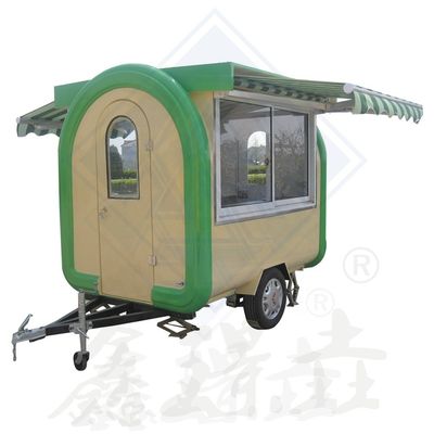Aço galvanizado com eixo único/dobro 300 Caminhão móvel de venda de lanches com cobertura