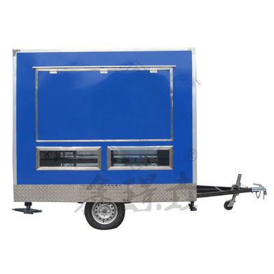 Customizado 250 Mobile Single/Double Axles Industrial com Canopy Square Food Truck Móvel