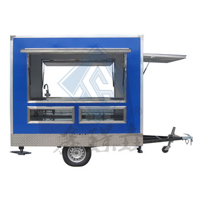 Customizado 250 Mobile Single/Double Axles Industrial com Canopy Square Food Truck Móvel