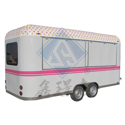 Caminhão de alimentos móvel de modelo redondo 600 personalizado com eixos e design simples / duplos
