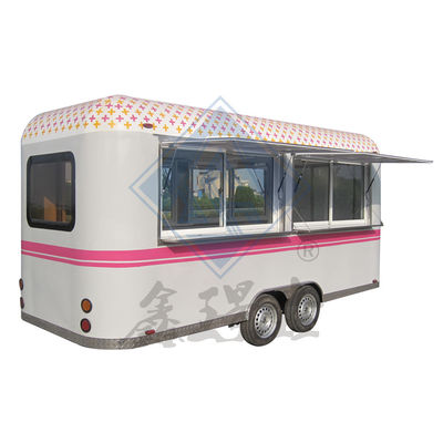 Caminhão de alimentos móvel de modelo redondo 600 personalizado com eixos e design simples / duplos